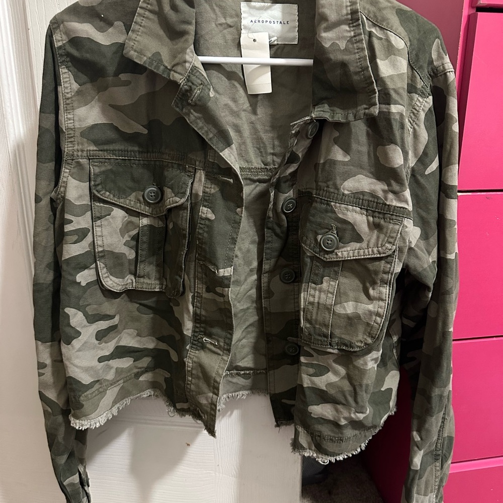 Aeropostale Camouflage Jean Jacket